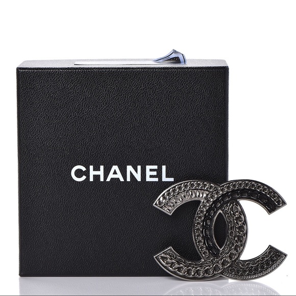 CHANEL Jewelry - Chanel Very Rare Chain Ruthenium Hardware Brooch